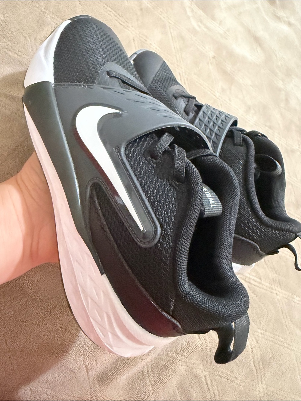 Nike Black and White Athletic Slip-On Sneakers